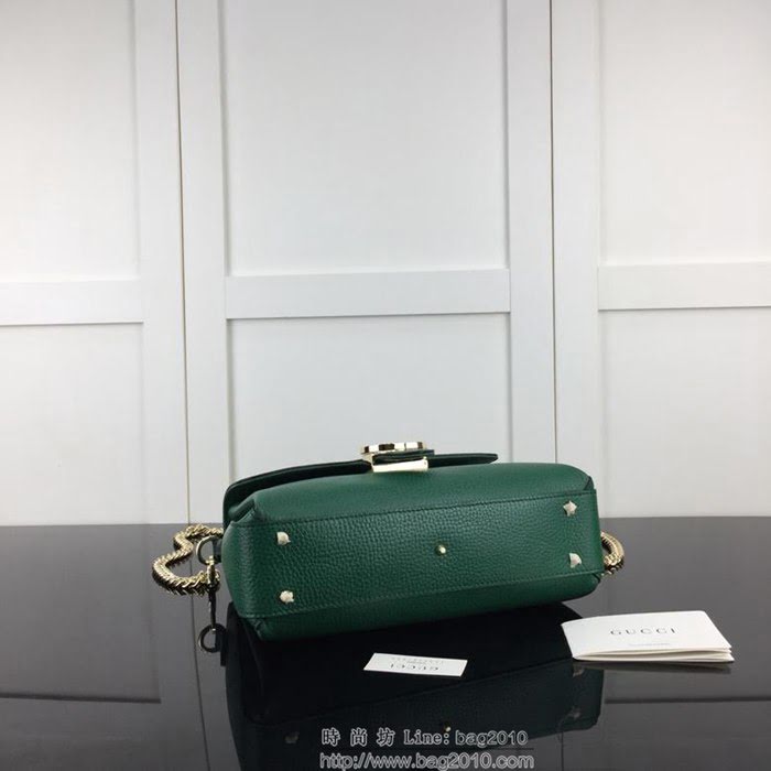 GUCCI古馳 新款 專櫃品質 原單 510302 綠色 鏈條 手提 單肩 斜挎包HY1353